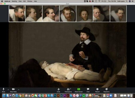 The Anatomy Lesson of Dr. Nicolaes Tulp on Zoom